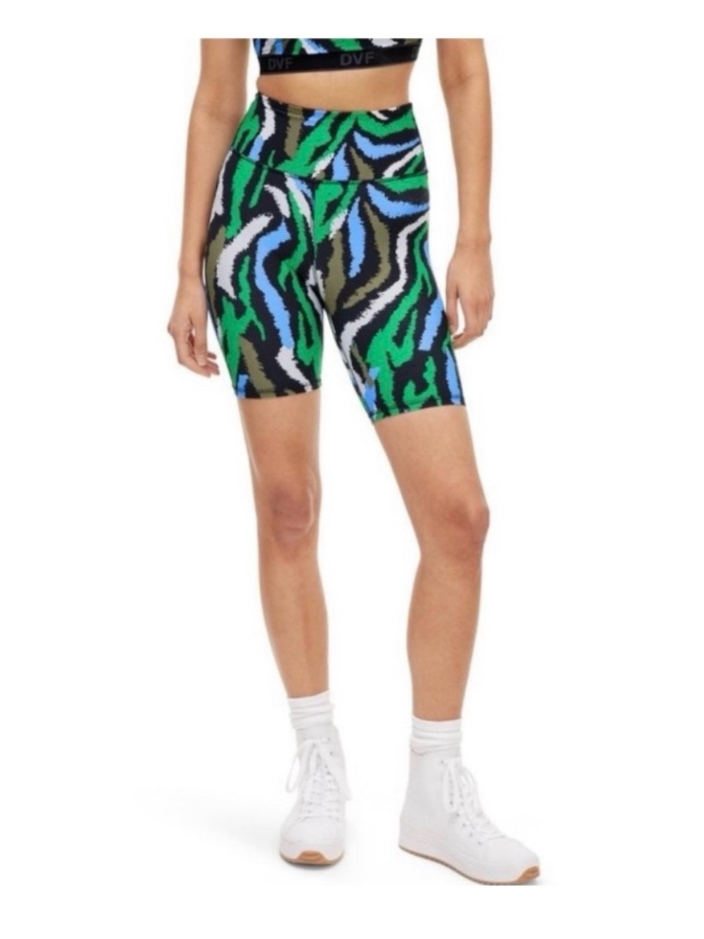 NWT Diane Von Furstenberg disco zebra print Bike Shorts - XS